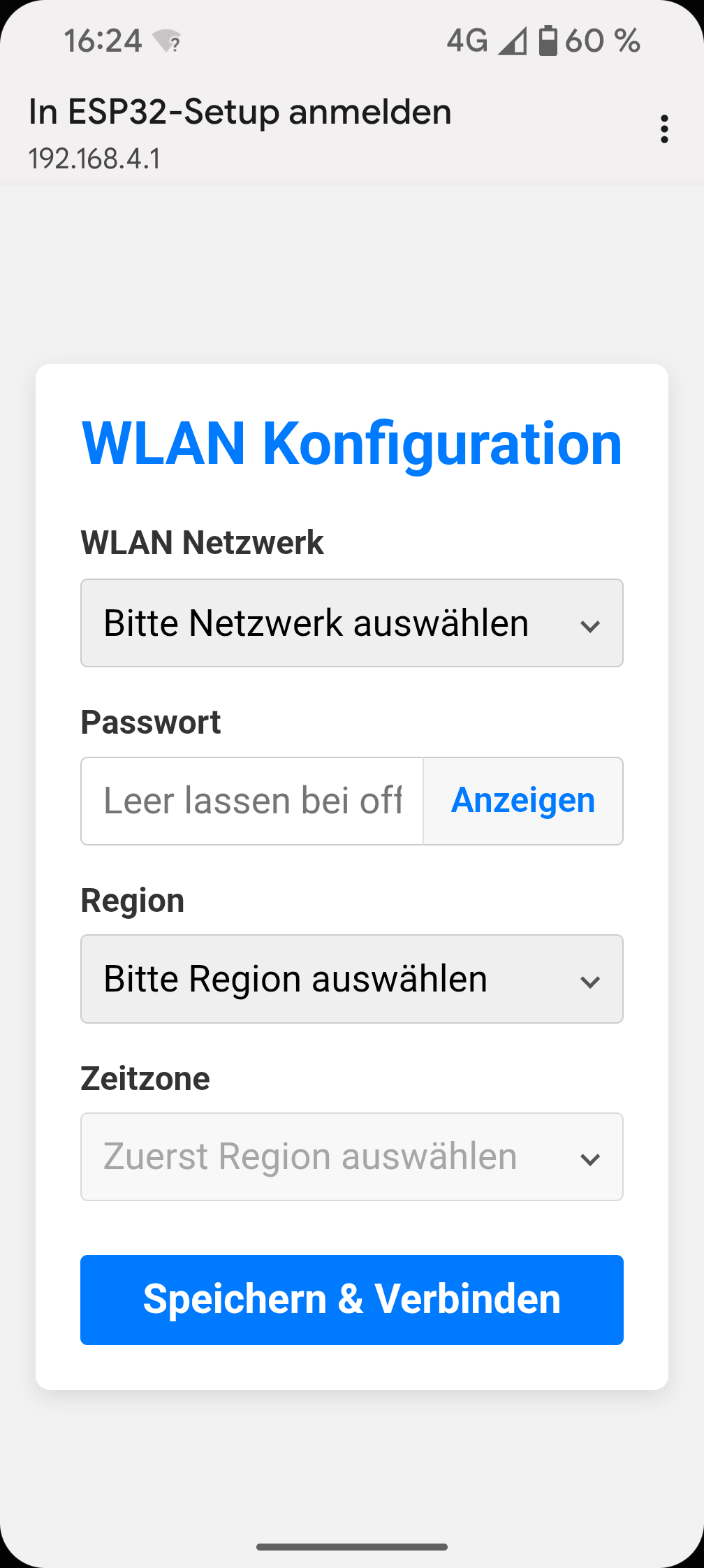 SoftAP Captive Portal de