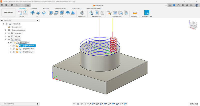 Fusion 360 CAM Milling Operations