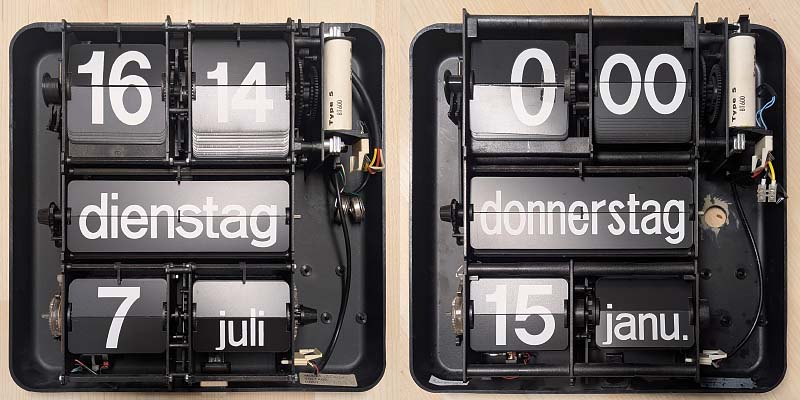 Bodet BT 6.37 Klappzahlenuhr Aufbau