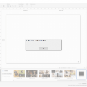 Fehler 1125 beim Erstellen des Fotobuchs