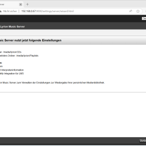 Lyrion Media Server Installation
