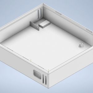 3D Model of the ESP32 Sensor Module with 2 solar panels