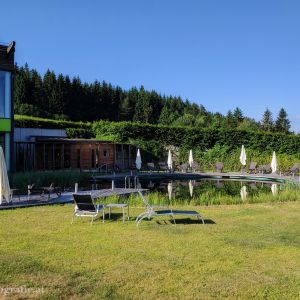 Das Naturschwimm-Biotop und die Liegewiese