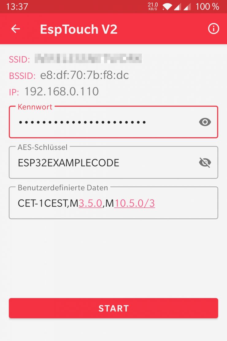 ESP32 SmartConfig App Provisioning
